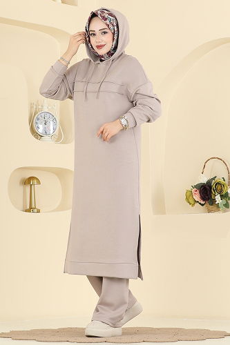 moda selvim طقم بيج 2603ERK1158 - Thumbnail