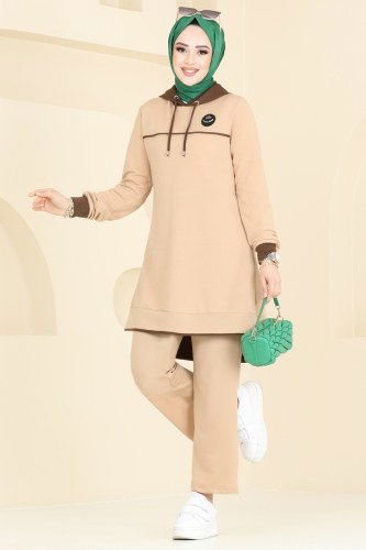 moda selvim طقم بيج 2604SL432 - Thumbnail