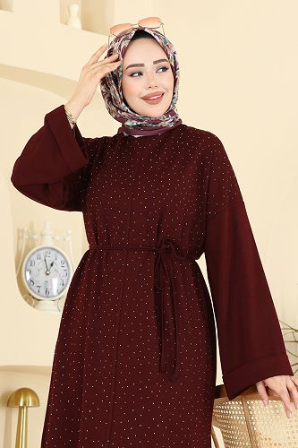 moda selvim طقم خمري 2605ERK1158 - Thumbnail