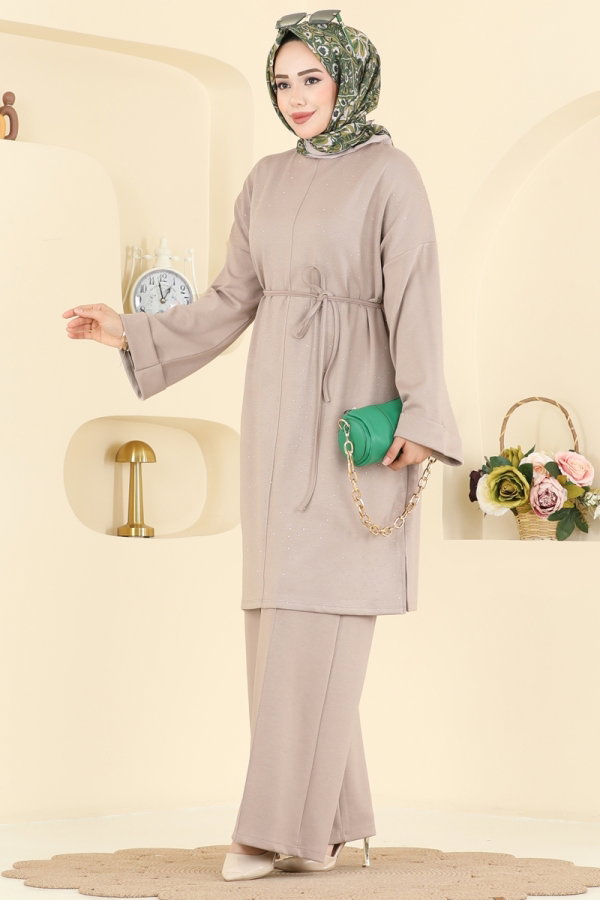 Modaselvim الاطقم طقم بيج 2605ERK1158