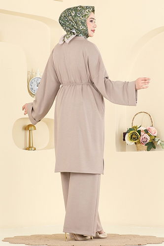 moda selvim طقم بيج 2605ERK1158 - Thumbnail