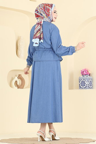 moda selvim طقم جينز فاتح 2606MSA980 - Thumbnail