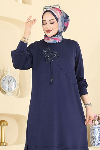 moda selvim طقم كحلي 2606TPK1167 - Thumbnail