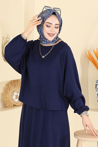 moda selvim Combined 2607ERK1158 Navy Blue - Thumbnail