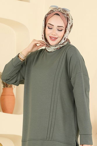 moda selvim طقم اخضر عفني 2607MSZ1172 - Thumbnail