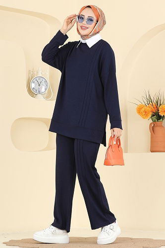 moda selvim طقم كحلي 2607MSZ1172 - Thumbnail