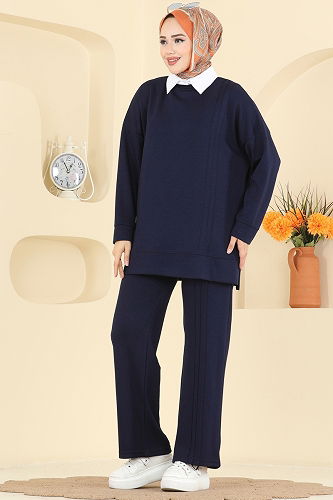 moda selvim طقم كحلي 2607MSZ1172 - Thumbnail