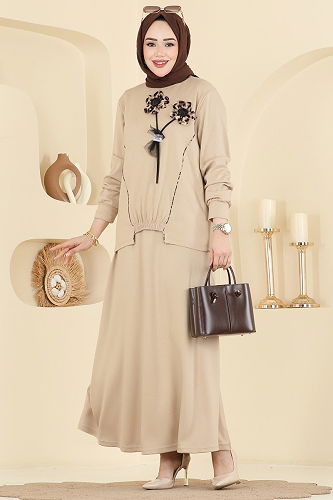 moda selvim Combined 2607TPK1167 Cream - Thumbnail