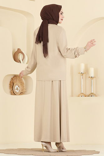 moda selvim Combined 2607TPK1167 Cream - Thumbnail