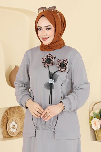 moda selvim Combined 2607TPK1167 Gray - Thumbnail