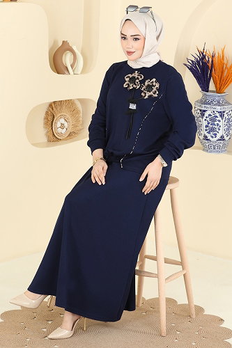 moda selvim Combined 2607TPK1167 Navy Blue - Thumbnail