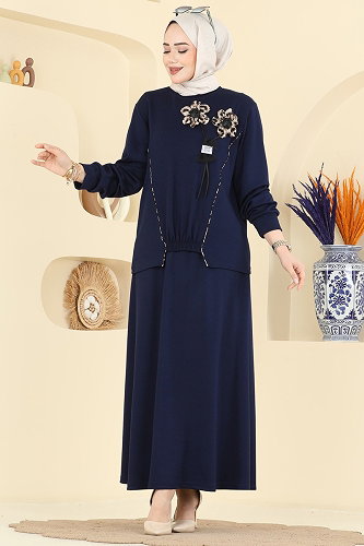moda selvim Combined 2607TPK1167 Navy Blue - Thumbnail