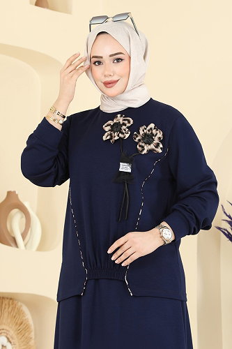 moda selvim Combined 2607TPK1167 Navy Blue - Thumbnail