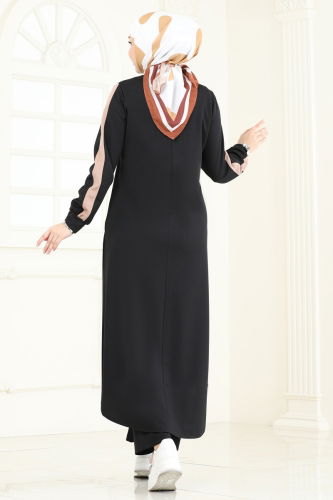 moda selvim طقم أسود 2608SL432 - Thumbnail