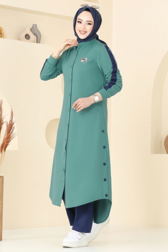 S.L. - طقم أخضر باهت وكحلي 2608SL432