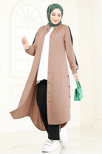 moda selvim طقم بيج وأسود 2608SL432 - Thumbnail