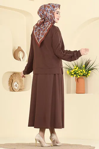 moda selvim Combined 2608TPK1167 Brown - Thumbnail