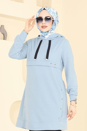 moda selvim Combined 2610SL432 Baby Blue & Navy Blue - Thumbnail