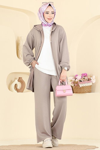 moda selvim طقم بيج 2611ERK1158 - Thumbnail