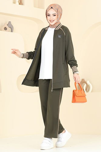 moda selvim طقم اخضر عفني 2611SL432 - Thumbnail