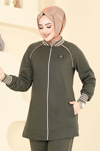 moda selvim طقم اخضر عفني 2611SL432 - Thumbnail