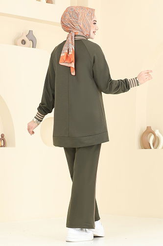 moda selvim طقم اخضر عفني 2611SL432 - Thumbnail