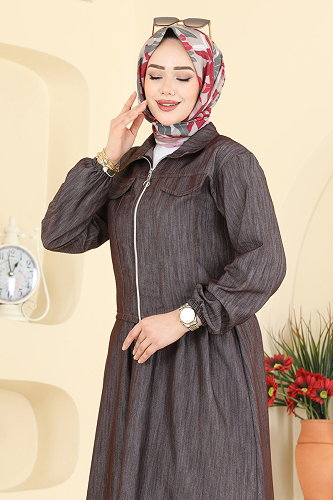 moda selvim طقم بني 2611TPK1167 - Thumbnail