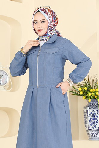 moda selvim Combined 2611TPK1167 Light Denim - Thumbnail