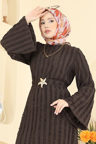 moda selvim طقم بني 2612TPK1167 - Thumbnail