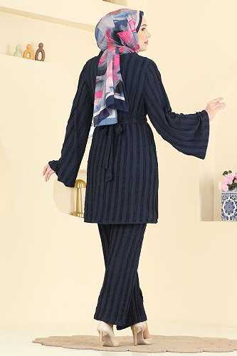 moda selvim طقم كحلي 2612TPK1167 - Thumbnail