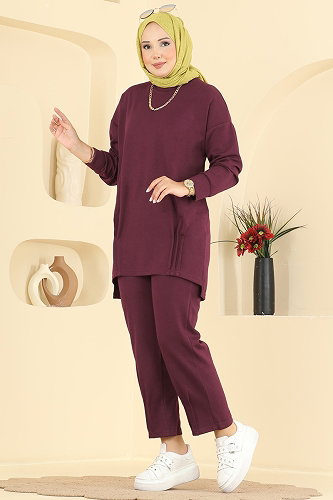 moda selvim Combined 2615TPK1167 Burgundy - Thumbnail