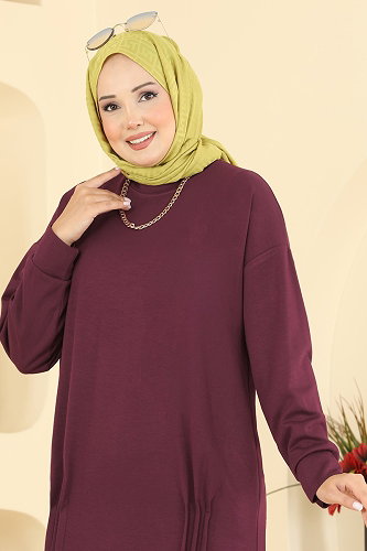moda selvim Combined 2615TPK1167 Burgundy - Thumbnail