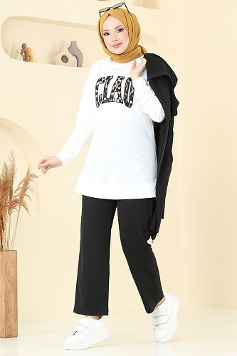 moda selvim طقم سكري واسود 2619SL432 - Thumbnail