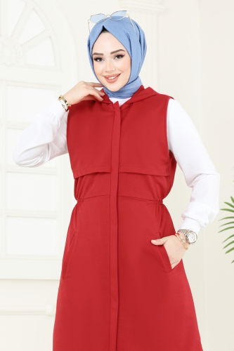 moda selvim طقم احمر 2619SL432 - Thumbnail