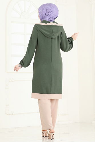 moda selvim طقم اخضر عفني 2620SL432 - Thumbnail