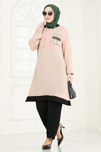 moda selvim طقم بيج 2620SL432 - Thumbnail