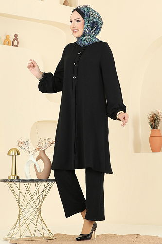 moda selvim طقم أسود 2621SL432 - Thumbnail