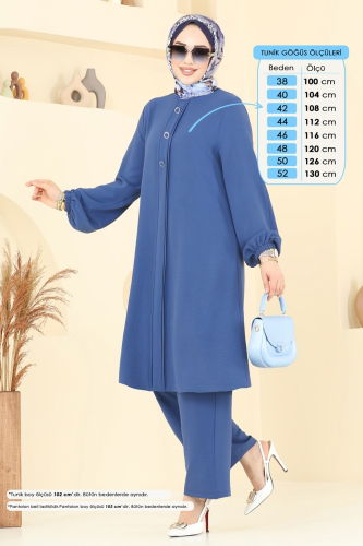 moda selvim طقم ازرق 2621SL432 - Thumbnail