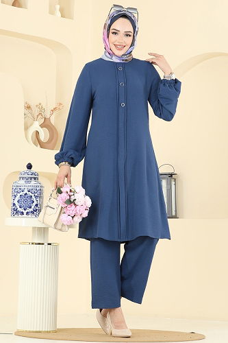 moda selvim طقم ازرق 2621SL432 - Thumbnail