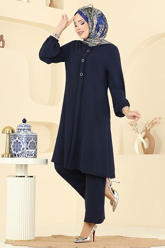 moda selvim طقم كحلي 2621SL432 - Thumbnail