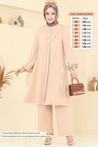 moda selvim طقم بيج 2621SL432 - Thumbnail