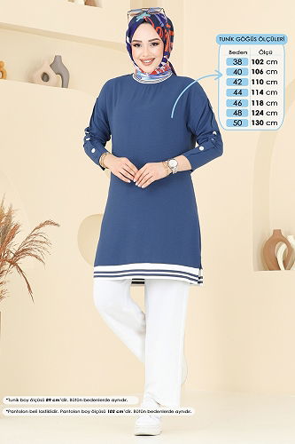 moda selvim Combined 2623SL432 Indigo&Ecru - Thumbnail