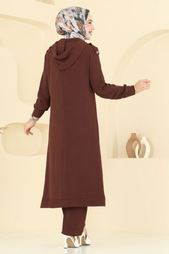 moda selvim طقم بني 2624SL432 - Thumbnail