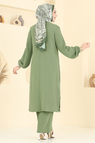 moda selvim طقم أخضر عشبي 2625SL432 - Thumbnail
