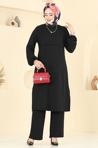 moda selvim طقم أسود 2625SL432 - Thumbnail