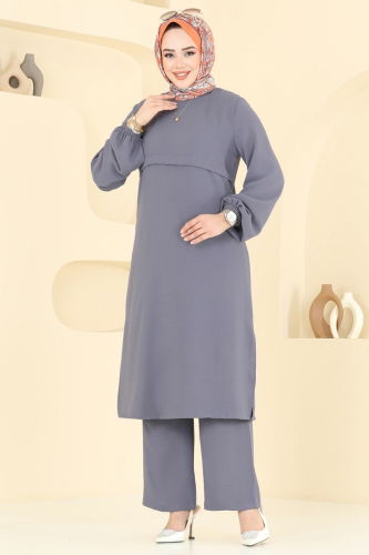 moda selvim طقم رمادي 2625SL432 - Thumbnail