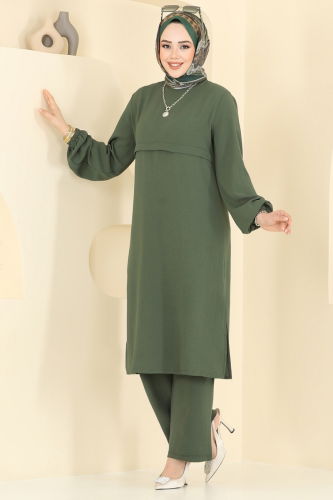moda selvim طقم اخضر عفني 2625SL432 - Thumbnail