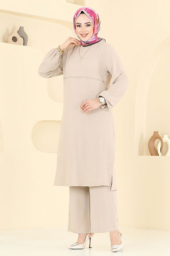 moda selvim طقم بيج 2625SL432 - Thumbnail