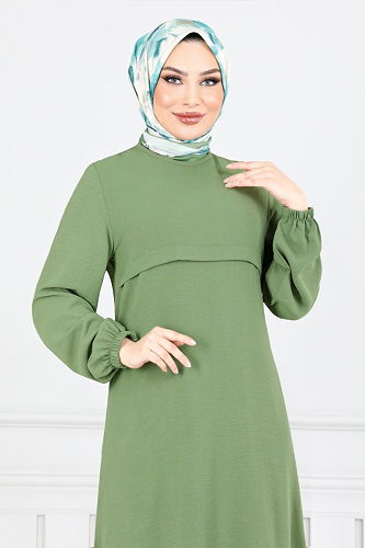 moda selvim طقم أخضر عشبي 2625SL890-M - Thumbnail