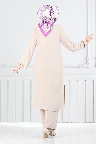 moda selvim طقم بيج 2625SL890-M - Thumbnail